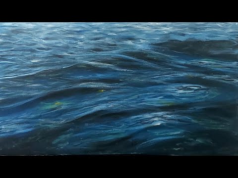 how to make realistic ocean/ yağlıboya deniz resmi nasıl yapılır/oil painting tutorial/eğitici