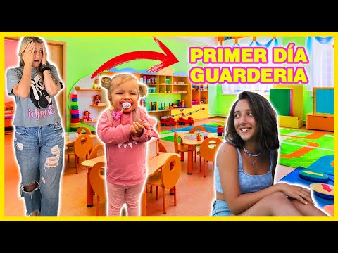 😭🎒 PRIMER DÍA de GUARDERÍA de GISELA 😱 REACCIÓN del BEBÉ al COLE 😭 LLORA 😱👶🏼😓