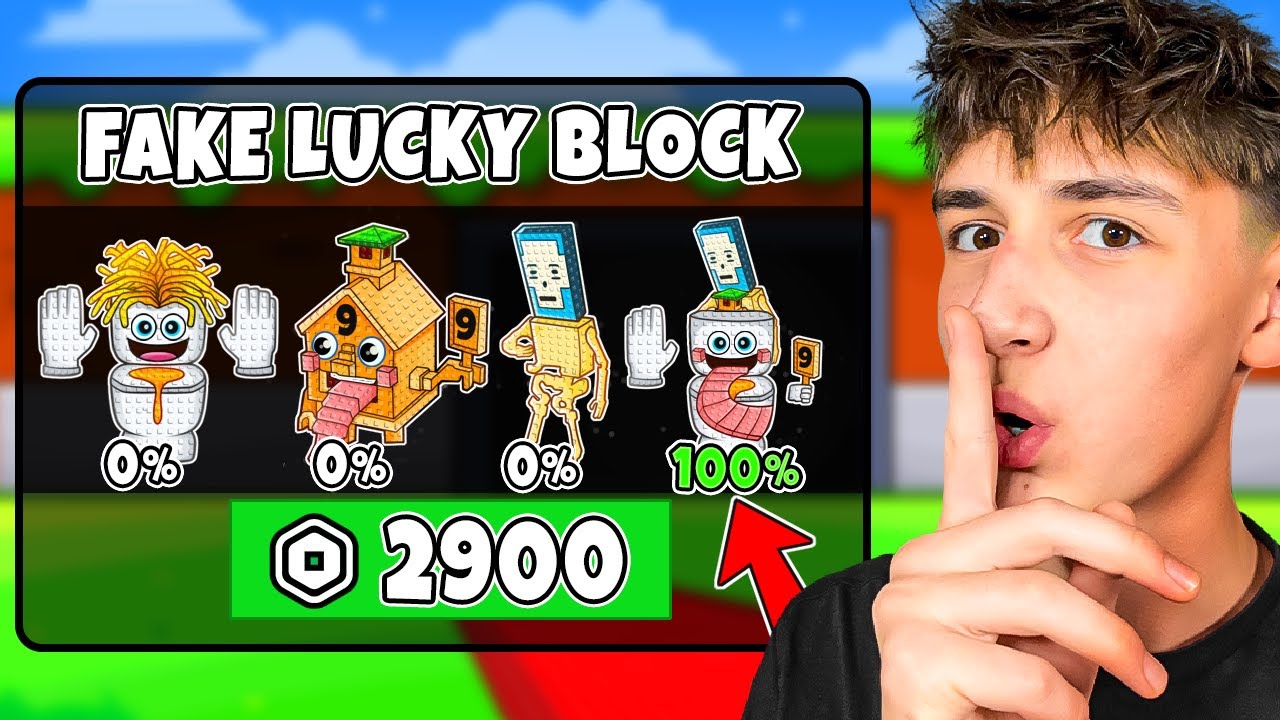 Ich habe heimlich in einem Brainrot Lucky Block Rennen gecheatet