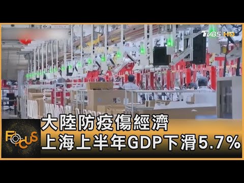 大陸防疫傷經濟 上海上半年GDP下滑5.7%｜方念華｜FOCUS全球新聞 20220719