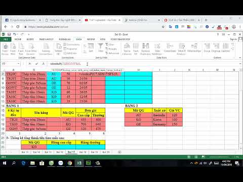 Video Kỹ năng cơ bản: Bài Excel 17 - YouTube