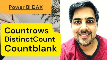 Power BI countrows, distinctcount and countblank function - 24 (Power BI Training)