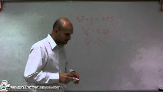 Algebra - Quadratic Functions - Solving equations by taking square roots - Medium
