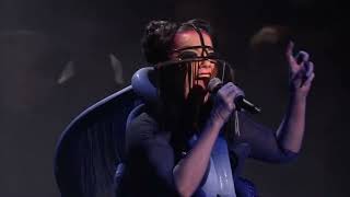 Björk performing with Rosalía at the BRIT Awards 2026