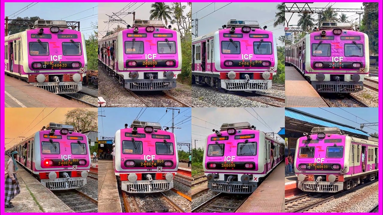 [8 in 1] Brand new only PINK coloured EMU local trains of Eastern Railway!