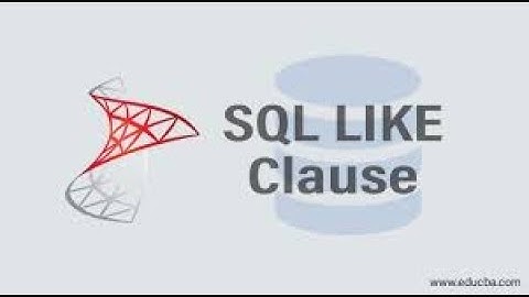SQL LIKE clauses