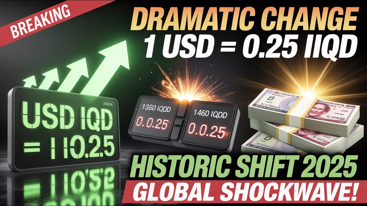 Dramatic Change! 1 USD = 0.25 IQD – Historic Shift 💥 Iraqi Dinar News