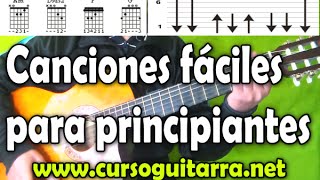 Video thumbnail of "Canciones fáciles en guitarra para principiantes."