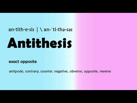 Video: Hvad er synonymet med antitese?