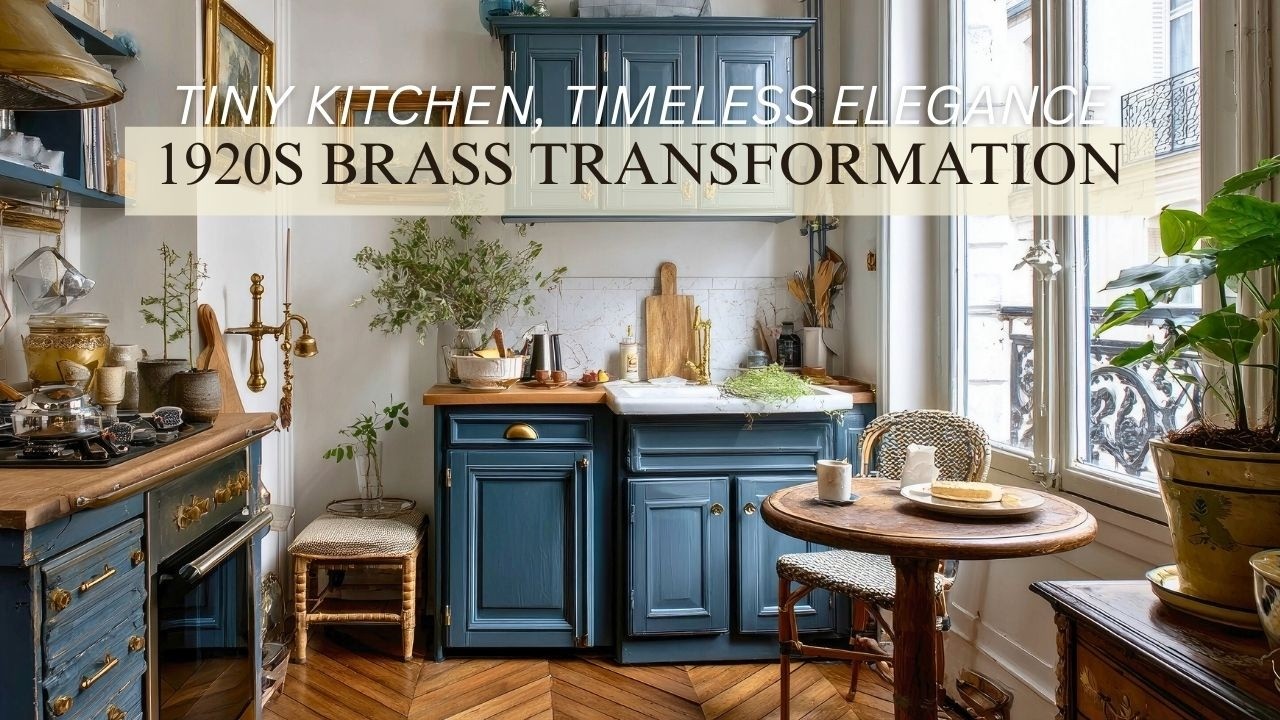 Parisian Elegance in a Small Kitchen | Organizing with 1920s Antique Brass