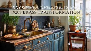 Parisian Elegance in a Small Kitchen | Organizing with 1920s Antique Brass