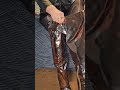 I try on thigh high boots and pantyhose