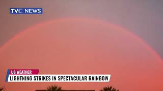 Lightning Strikes In Spectacular Rainbow