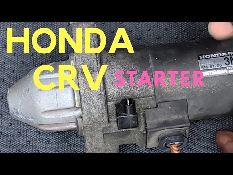 How to remove all the parts from a 2005 Honda Crv starter - YouTube