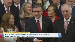 U.S. House Speaker Mike Johnson Visits Iowa For Rep. Mariannette Miller-Meeks Event