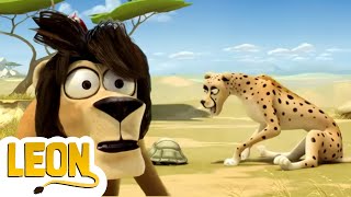 Leon - Perburuan dan Kejar Cheetah! | Gajah Kartun | Pertunjukan Hutan Lucu untuk Anak-anak