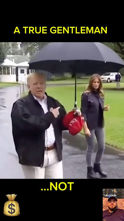 “Viral Moment: Trump Leaves Melania in the Rain?” 😂😂 #donaldtrump #melaniatrump #trump #trumpnews