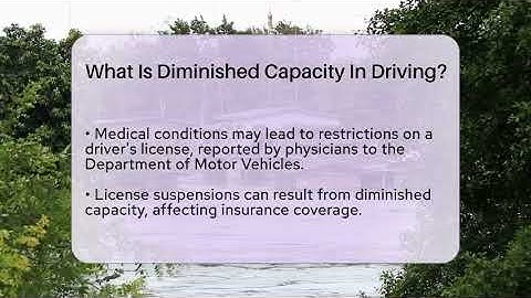 What Is Diminished Capacity In Driving? - InsuranceGuide360.com