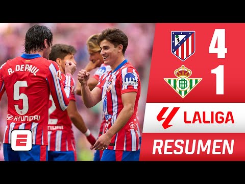 Atlético De Madrid Goleó Con Categoría Por 4 1 Al Real Betis Doblete De Julián Álvarez La Liga 