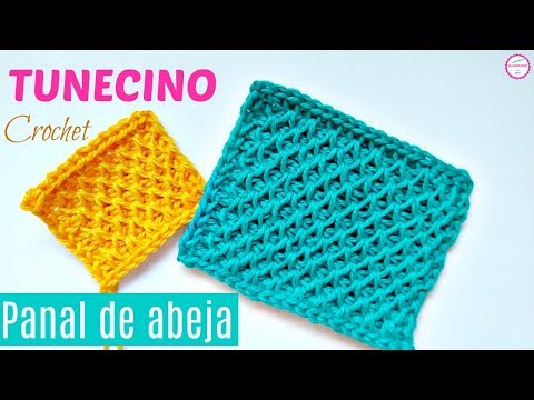 PUNTO TUNECINO CROCHET PANAL DE ABEJA