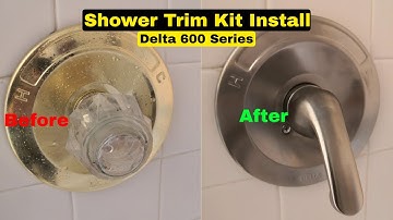 How to Install or Replace a Shower Trim Kit (Delta 600 Series) Fix Leaky Shower |
