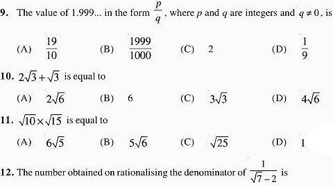 MCQ of Chapter 1 Number Systems Class 9 Maths(Part-1)/Tgt HTET/CTET/UPTET/RTET/DSSSB/KVS/NVS