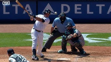 SEA@NYY: Beltran opens scoring with an RBI double