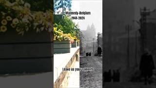 Rue Outrelepont-Malmedy, Belgium—1945 (Ww II) and now.#history #historyfacts #ww2 #belgium #malmedie
