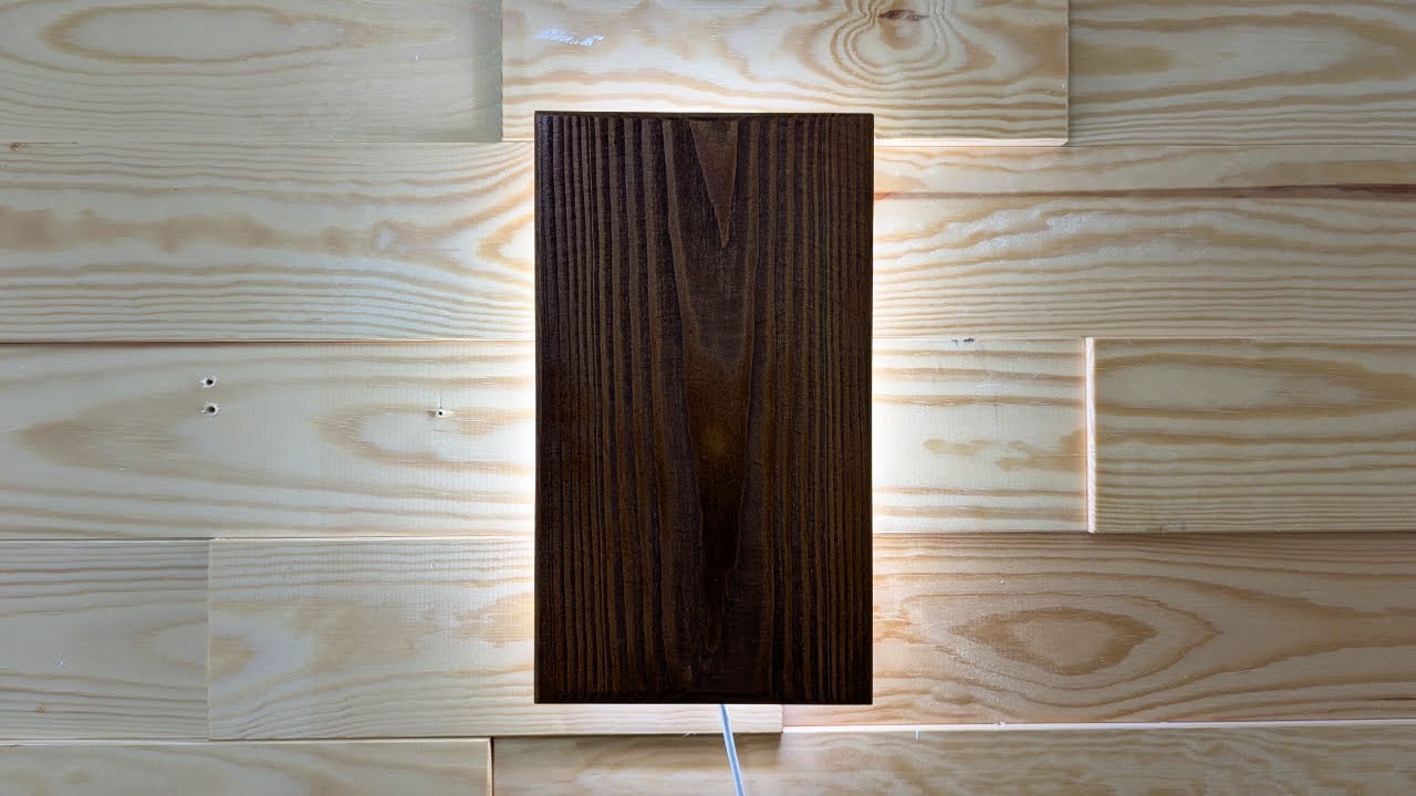 DIY Wooden Wall Lamp from Scrap Wood  Minimalist