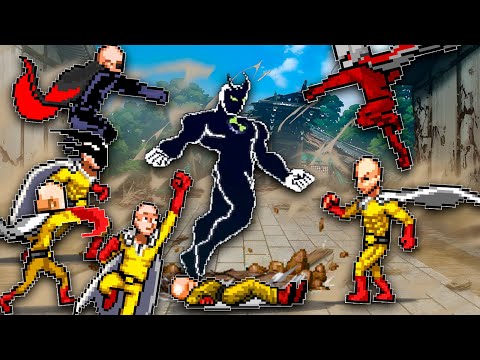 ALIEN X OP AGAINST ALL VERSIONS OF SAITAMA NO MUGEN!!