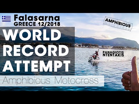 World Record Attempt - Panagiotis Ntentakis | Amphibious Motocross - Falasarna CRETE - December 2018