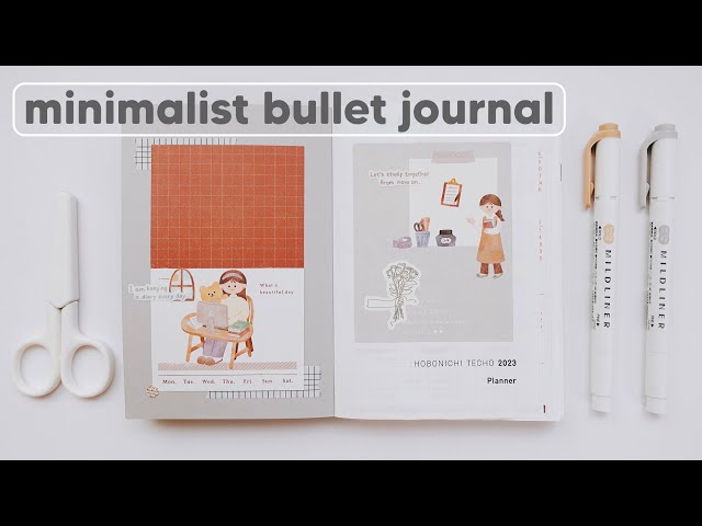 Minimalist Bullet Journal Setup 2023 📔 Hobonichi - YouTube