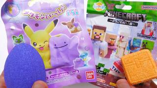 [ASMR Bath Bomb Battle] Pokémon vs Minecraft! Which Dissolves Faster? Fizzing Sound & Toys