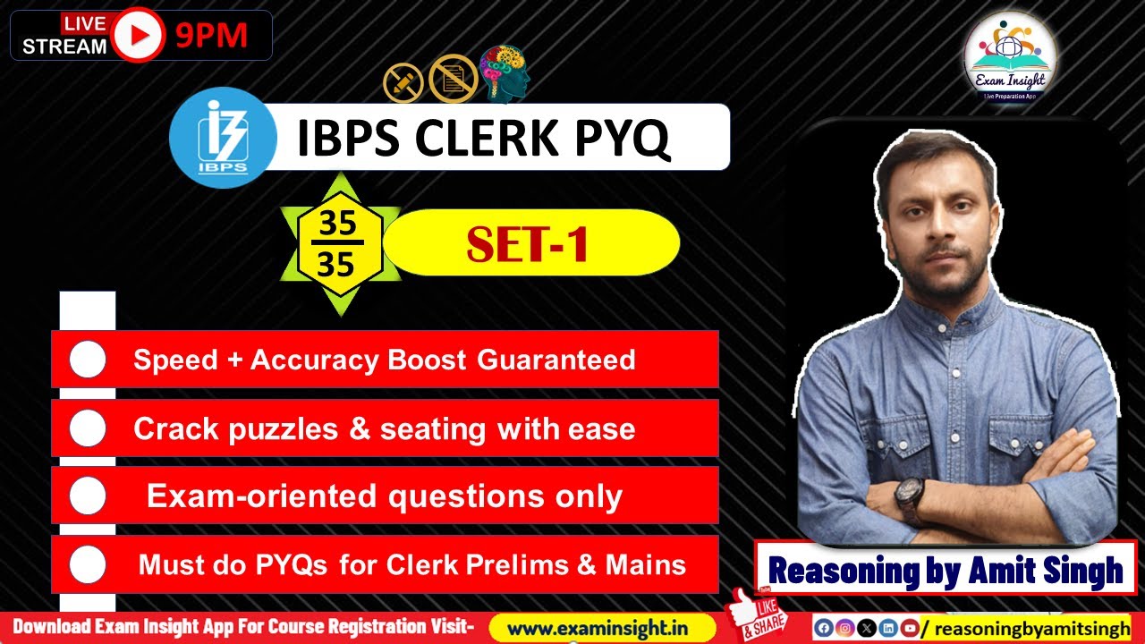 Reasoning PYQ Marathon 🔥 | IBPS, SBI, RBI, RRB Clerk Must-Solve 🎯Useful for all Banking exams✔