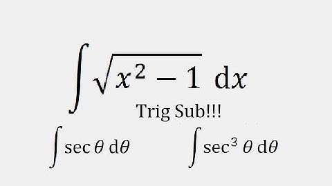 A Trigonometric Party - Integral of sqrt(x^2-1) via trig substitution