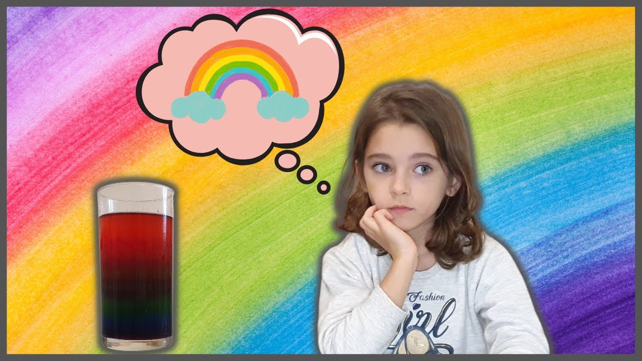BABI FAZ EXPERIÊNCIA DO ARCO-ÍRIS NO COPO - Será que deu certo?
