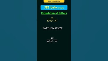Permutaties van de letters in een woord | #jeedailyconcepts