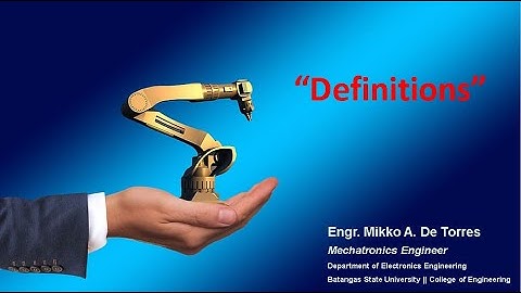 MexE 406 Robotics 1: Definitions