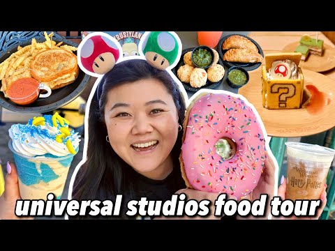 What to Eat at UNIVERSAL STUDIOS HOLLYWOOD! Universal Studios Food Tour 2024