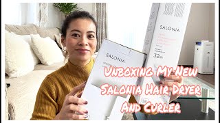 UNBOXING MY SALONIA HAIR DYRER AND CURLER 32mm