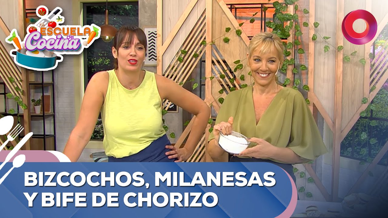 BIZCOCHOS, Milanesas y BIFE de chorizo | #EscuelaDeCocina Completo - 03/04 - El Nueve