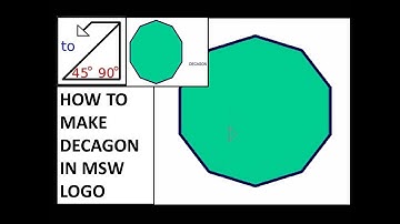 MSW logo tutorial; MSW LOGO Decagon/Label command