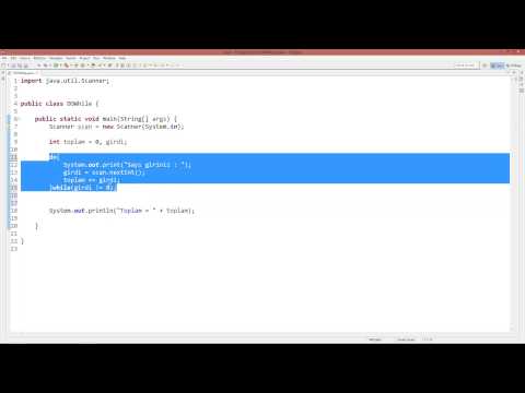 Programlamaya İlk Adım Java : Ders 18 - Do-While Döngüsü
