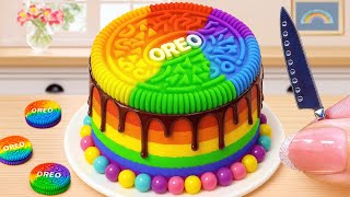 Amazing Rainbow Mini Oreo Cake - How To Decorating Rainbow Drip Cake Wonder Cake