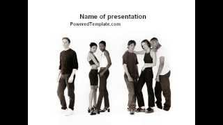 Teenagers PowerPoint Template by PoweredTemplate.com