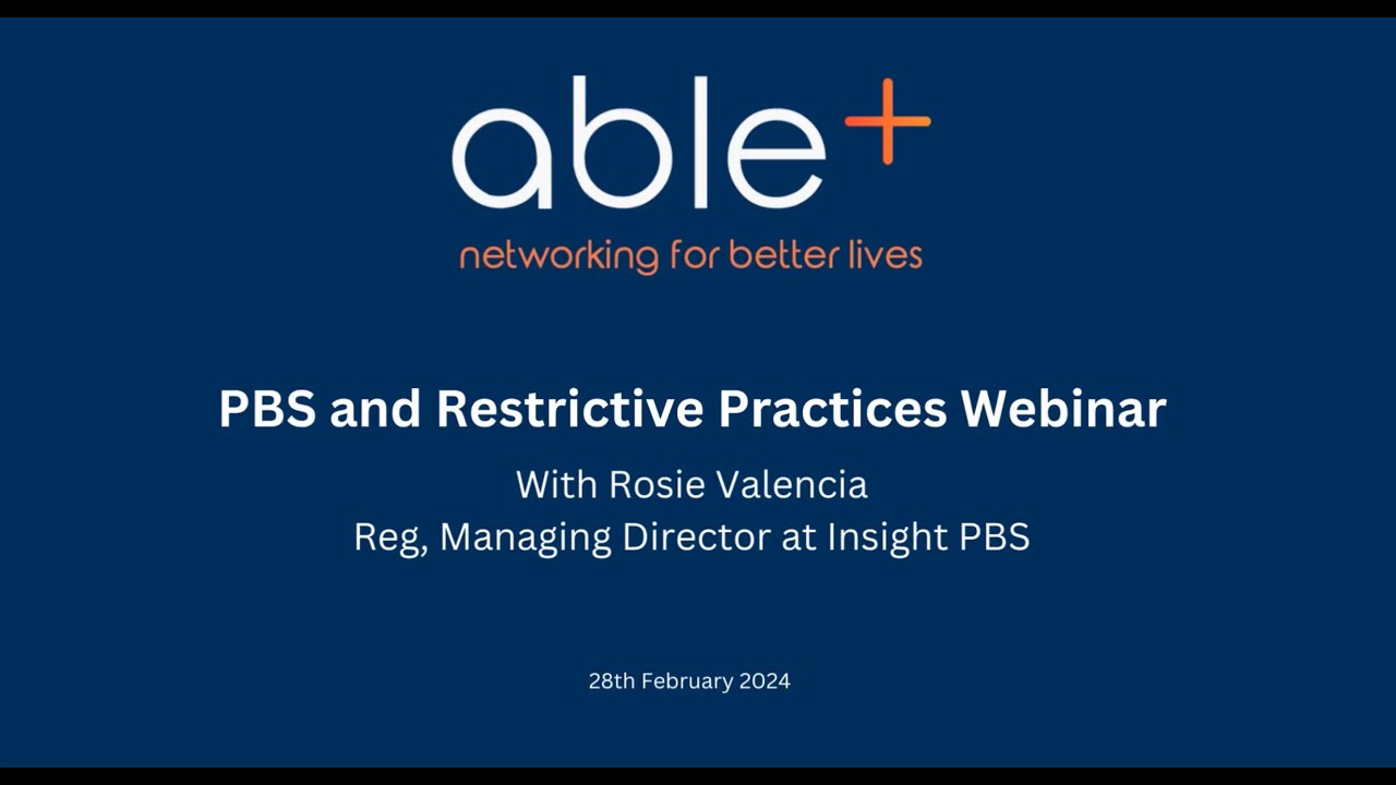 An Introduction to PBS and Restrictive Practices