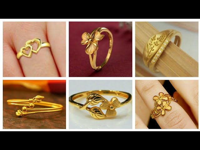 Latest Daily Wear Gold Rings Designs Without Stones For Women - YouTube