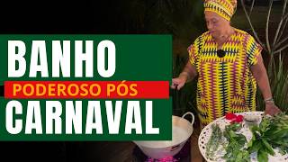 Banho de limpeza pós carnaval.