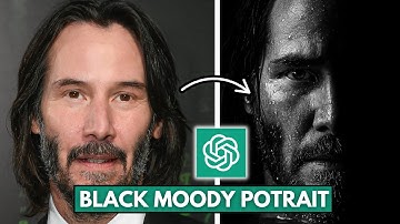 How to Make MOODY CINEMATIC Black & White AI Portrait Photo Using ChatGPT