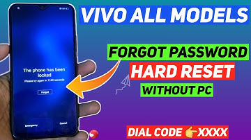 How to Unlock Pattern Lock in VIVO Phones Without PC | VIVO Forgot Password Unlock Forgot Password